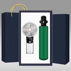 Nuove <span class=keywords><strong>Idee</strong></span> Prodotto 2026: Set Regalo Aziendale di Lusso con Ventilatore Promozionale e Ombrello - Product Image 4