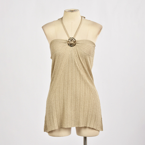 Prix compétitif, qualité supérieure, débardeur en tricot sans manches pour femme, col cœur, qualité premium, haut d'été en tricot pour femme. - Product Image 1