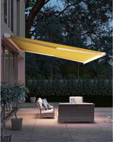 Auvent de jardin motorisé rétractable léger en alliage d'aluminium et polyester avec télécommande pour fenêtre électrique