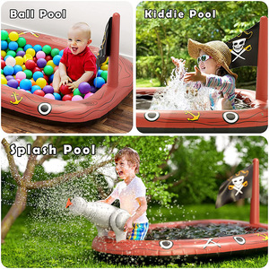 2023 nouveaux jouets gonflables pour animaux Pirate eau Jet bateau extérieur pelouse fontaine enfants pistolet jouets - Product Image 4