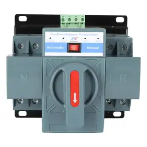 2P 63A 125A 400Vac ATS PV System Power Use Din Rail Photovoltaic Solar Power Dual Power Automatic Transfer Switch