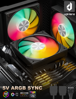 Refroidisseur CPU ARGB upHere avec 6 caloducs, ventilateur PWM 120 mm pour PC, compatible AMD AM5 et Intel