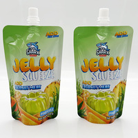 Échantillon gratuit Pochette de jus réutilisable Emballage alimentaire en gelée Bec liquide Pochette de boisson debout Pochette en forme de sac avec bec