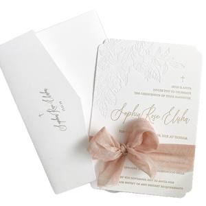 Cartes d'invitation personnalisées élégantes et modernes, écologiques, pour mariage, remise de diplôme, anniversaire, enveloppes, cartes de remerciement, papier couché imprimé - Product Image 3