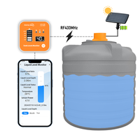 ME201RSP TUYA APP Capteur de Niveau Ultrasonique à Affichage Numérique de Température pour Panneau Solaire, Détecteur de Profondeur, Moniteur de Niveau de Réservoir d'Eau