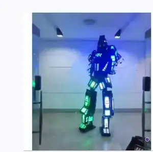 New Coming Night Club Plastic Stilts Walker Robot Led Light Costume Ballroom Props