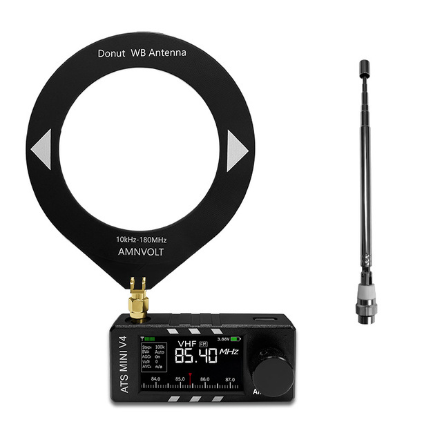Pocket Radio AM DSP Radio-FM/AM/SSB/LSB/USB Receiver with Hi-Z Headphone Amplifier Built-In Speaker and Screen E584