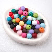 Perles rondes en acrylique mat givré Cheng Shi pour la fabrication de chaînes de téléphone et bracelets DIY, modèle 228