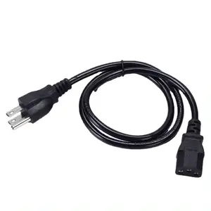 Factory Direct PSE Approved 3-Pin Prong Plug Cable IEC C13 Japan Power Cord 3Pin 10A/13A/15A Cords Electric Lead