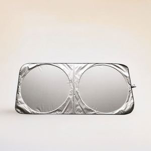 Yy584 Best Custom Printing Foldable Front Windshield Uv Pe Bubble <b>Sun</b> <b>Shades</b> Auto Cheap Double Circle Car Sunshade Logo - Product Image 2