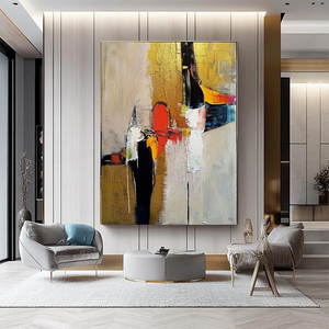 Dipinto Originale da <span class=keywords><strong>Giardino</strong></span> su Tela con Texture 3D, <span class=keywords><strong>Arte</strong></span> Murale Floreale Colorata, Dipinto a Olio per Soggiorno - Product Image 5