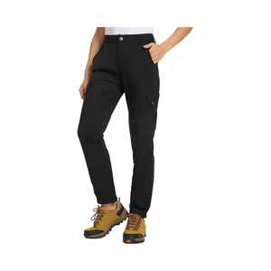 TBMPOY femmes décontracté mi <span class=keywords><strong>randonnée</strong></span> Cargo <span class=keywords><strong>pantalon</strong></span> léger velours côtelé résistant à l'eau séchage rapide 6 poches pour la pêche voyage travail - Product Image 1