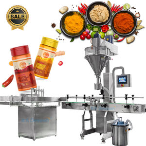Gran oferta, línea automática de llenado de tarros de especias en polvo, chile rojo, cúrcuma, pimienta, <span class=keywords><strong>romero</strong></span>, máquina taponadora de llenado de botellas en polvo - Product Image 1