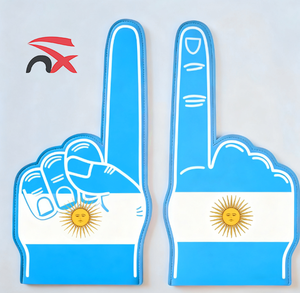 Custom 2026 Cheering Fans Supplies UV Printing Country Logo Foam <strong>Finger</strong> Colorful Sponge Hands With American Canada Design - Product Image 5