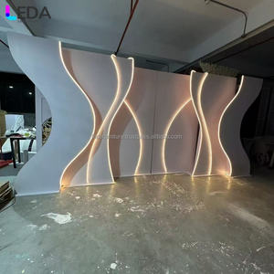 LDA ซุ้มแต่งงานอะคริลิคสำหรับงานแต่งงานฉากหลัง3D LED สีขาวสำหรับพิธีแต่งงาน - Product Image 1