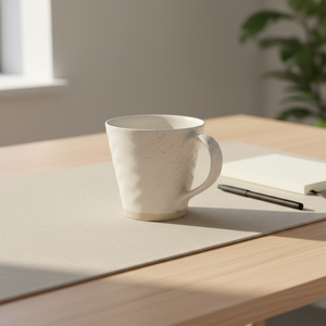 Taza de Cerámica de 14oz con Acabado Mate y Glaseado Sésamo, Apta para Lavavajillas y Microondas, Reutilizable, Personalizable, para Café - Product Image 1