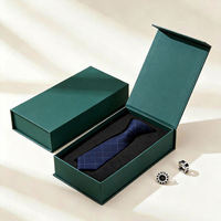 Boîte rigide en carton avec fermeture magnétique de luxe, logo personnalisé, boîte cadeau écologique pour cravates, ceintures, accessoires de mode, emballage