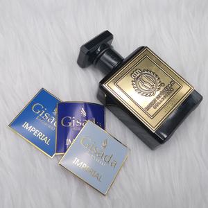 Custom Adhesive Metal Wine/Perfume Logo <b>Sticker</b> <b>Label</b> Embossed Aluminum with Craft Use for Candle & Crafts - Product Image 1