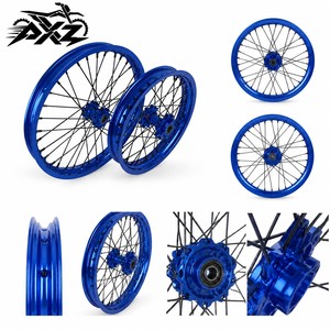 Juego de Ruedas de Aluminio CNC de 21" y 19" para EXC SXF SX XC MC <span class=keywords><strong>125</strong></span> 250 300 450 500 2003-2024, Llanta Negra, Buje Naranja, para Motocross y Dirt Bike - Product Image 5