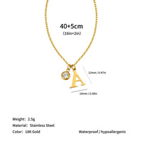Bracelet unisexe tendance avec pendentif lettre initiale M en acier inoxydable doré, bijoux minimalistes