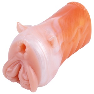 Masturbador Masculino GEEBA con Diseño de Animalito, Copa de Doble Canal para Estimulación del Pene, Masajeador de Silicona con Textura de Vagina, Juguetes Sexuales - Product Image 5