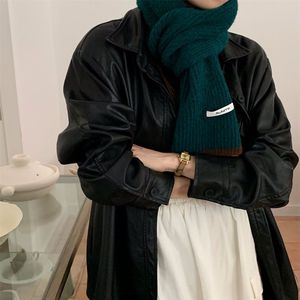 Soft Solid Color Knitted <strong>Scarf</strong> Acrylic Autumn Winter Ins <strong>Korean</strong> Style Warm Cashmere <strong>Scarf</strong> - Product Image 3