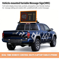 Panneau de signalisation routière en aluminium personnalisable et panneau d'affichage à message variable monté sur véhicule, écran LED matriciel complet