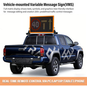 ป้ายจราจรอะลูมิเนียมแบบปรับแต่งได้ และป้ายข้อความแปรผันติดตั้งบนยานพาหนะ จอแสดงผล LED แบบเมทริกซ์เต็มรูปแบบ - Product Image 2