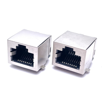 Konektor Keystone RJ45 Cat6 Soulin, Coupler Kuningan, Pelindung Faceplate, Soket Jaringan untuk Pemasangan di PCB Board, IP67