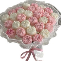 Rosenknospen-Duftkerze aus Sojawachs Handgefertigte Moderne Kunstkerze Rauchfrei Blumenform Valentinstag Geburtstagsgeschenk Heimdekoration