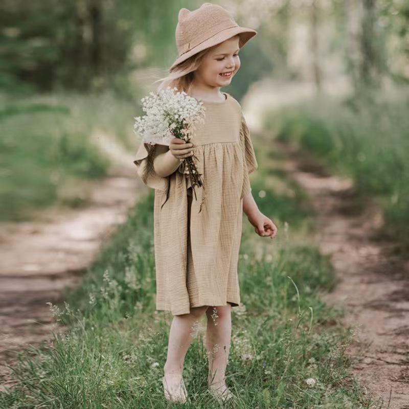 Trending Clothing for Kids Casual Designs Cotton Dresses