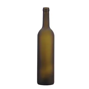 Botella de vino tinto vacía, sin plomo, 750ml