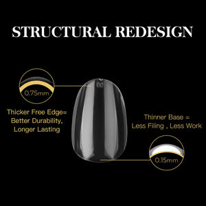 <span class=keywords><strong>Precio</strong></span> al por mayor puntas de extensión de <span class=keywords><strong>uñas</strong></span> puntas de <span class=keywords><strong>uñas</strong></span> de Gel suave 14 tamaños corto redondo Etiqueta Privada logotipo OEM puntas de <span class=keywords><strong>uñas</strong></span> 600 unids/caja - Product Image 3