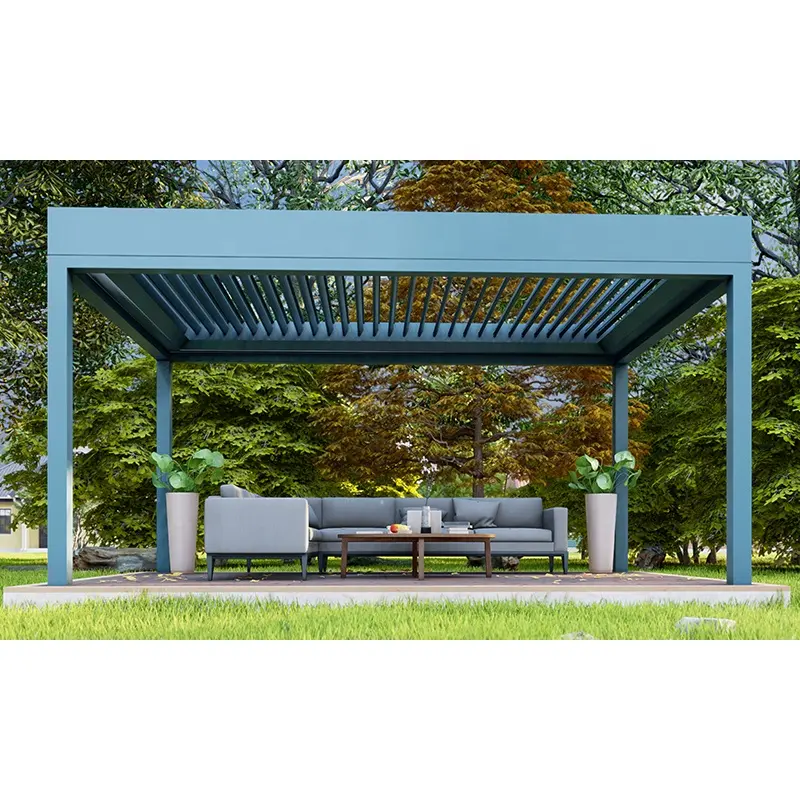 Chi phí-hiệu quả bán buôn đáng tin cậy pergolas dù để che nắng không thấm nước louvered nhôm gazebos ngoài trời boong vườn đổ