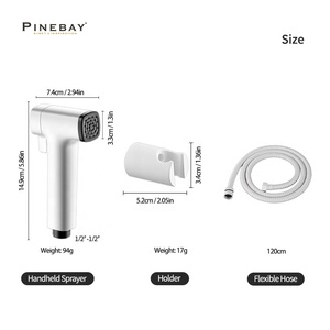PINEBAY Long-lasting Toilet Attachment ABS Plastic Shattaf Bathroom WC Handheld Douche Spray <strong>Bidet</strong> <strong>Sprayer</strong> Set Hygiene Shower - Product Image 2