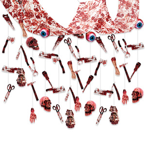 Guirnalda <span class=keywords><strong>de</strong></span> Halloween con Diseño <span class=keywords><strong>de</strong></span> Sangre y <span class=keywords><strong>Terror</strong></span>, Decoración Colgante con Salpicaduras <span class=keywords><strong>de</strong></span> Sangre, Calaveras y Ojos, Ideal para Fiestas <span class=keywords><strong>de</strong></span> Casas Encantadas - Product Image 5