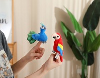 Haute qualité 9cm en peluche doigt marionnette perroquet oiseau en peluche doux coton en peluche poupée éducatif enfants cadeau