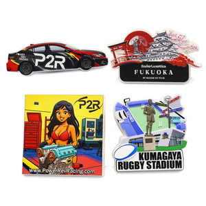 Wholesale OEM ODM Full Color Print Fridge Magnet Custom Square Die Cut <b>Rugby</b> Sports Club Souvenir Keepsake - Product Image 4
