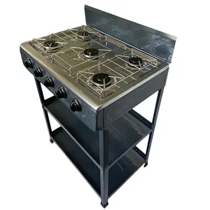 reasonable low price cooking range gas cooker hob top 5 burner cooktop with stand