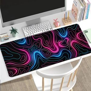 Grand tapis de souris de jeu souple et imperméable de 80x30 cm avec bords cousus et tapis de bureau antidérapant pour clavier et souris - Product Image 4