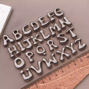 Dijes de Letras de Acero Inoxidable Chapados en Oro de 18K, A-Z, Colgantes Modernos Unisex para Hacer Joyas, Regalo - Product Image 5