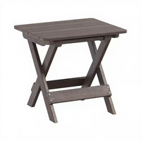 Table et chaises de jardin en plastique HIPS imitation bois, haute résistance, pour extérieur – Vente chaude