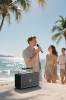 XDOBO Bold Mini 5.0 Wasserdichter Lautsprecher 80W Eingebauter Akku Soundkarte Karaoke Outdoor Holzgehäuse Heim-Audio