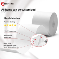 Rouleau géant d'étiquettes auto-adhésives Memjet PP 100 microns, imperméable et à séchage rapide, pour les étiquettes de soins personnels et d'emballage alimentaire