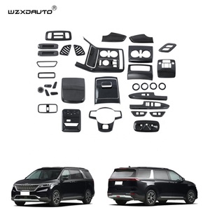 Kit de décoration intérieure de voiture WZXD en fibre de carbone, couvre-interrupteur de fenêtre, garniture de ventilation, cadre de levier de vitesses pour 2022 2020 - Product Image 2