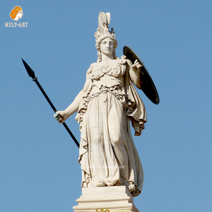 Kích Thước Cuộc Sống Đá Tự Nhiên Tay Chạm Khắc Cổ Điển Nữ Thần Chiến Tranh Điêu Khắc Đá Cẩm Thạch Athena Tượng - Product Image 1