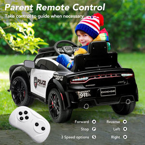 Dalisi, nuevo coche de policía Dodge para niños con licencia, coche de juguete con Control remoto eléctrico de plástico de 12V para que conduzcan los niños - Product Image 2