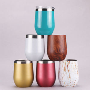 Vaso de vino portátil de acero inoxidable con doble pared, vaso de vino aislado con tapa, termo de <span class=keywords><strong>Yerba</strong></span> <span class=keywords><strong>Mate</strong></span>, 8Oz/12Oz - Product Image 3