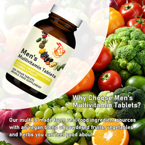 Tabletas Multivitamínicas Personalizadas para Hombre con MOQ Bajo, Suplemento de Alimentos Integrales con Vitamina A y Biotina que Ayuda a la Producción de Energía - Product Image 5