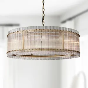 Moderno stile industriale rivetto pezzo di cristallo lampadario apparecchio di illuminazione per soggiorno cucina isola sala da pranzo hall